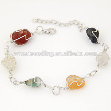 new products2016 fashion unique alloy charms stone bracelet natural